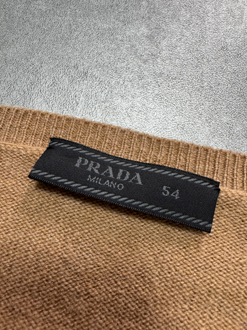 AW2010 Prada V Neck Camel Sweater