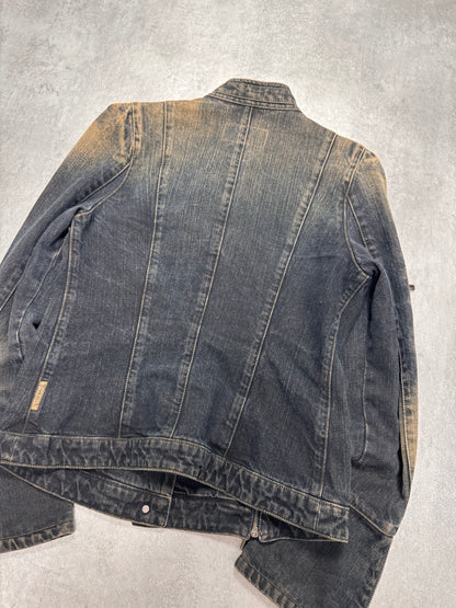 2000s Armani Samurai Faded Denim Jacket (XS)