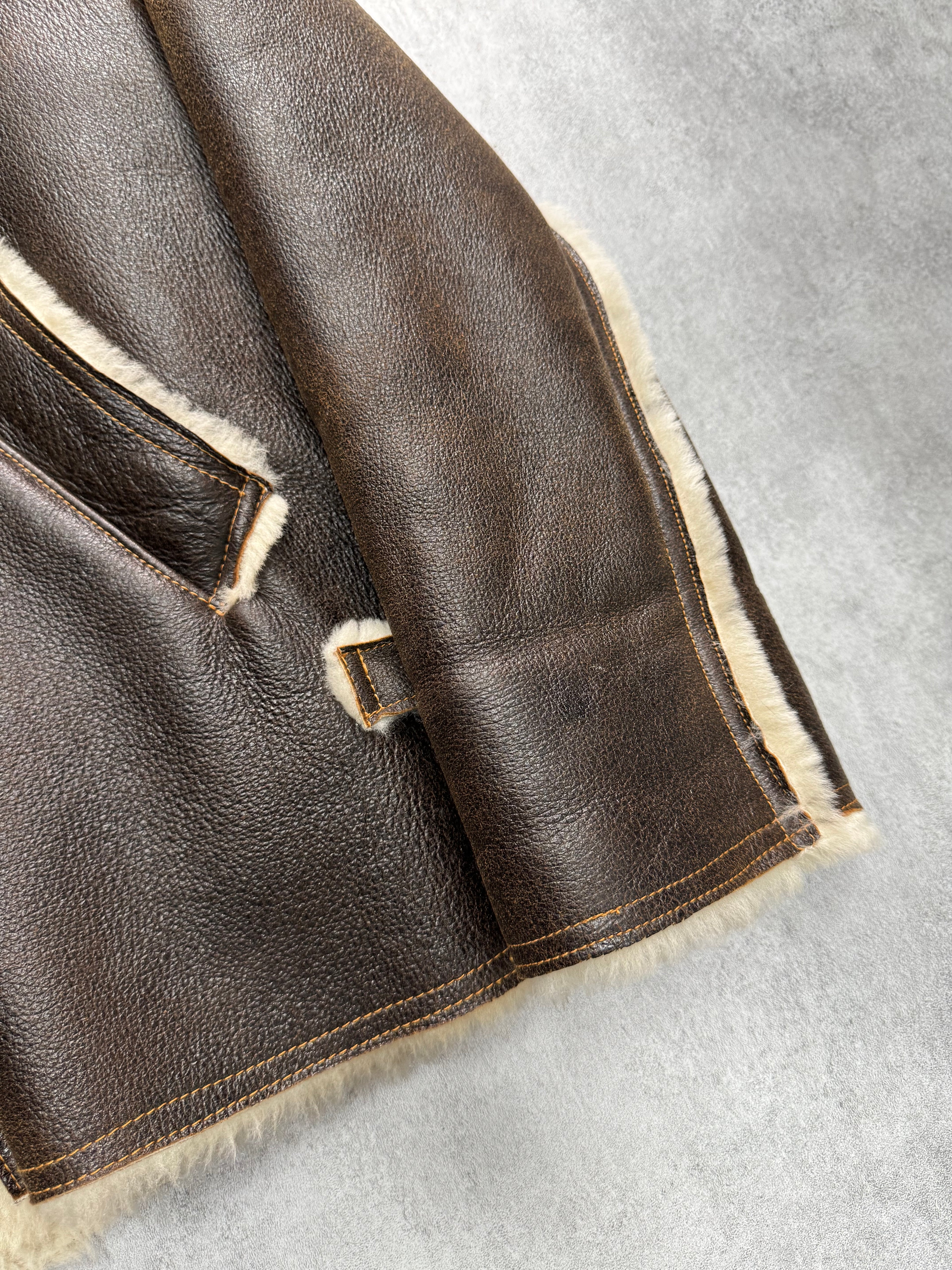 1990s Jean Paul Gaultier Tailored Shearling Leather Jacket