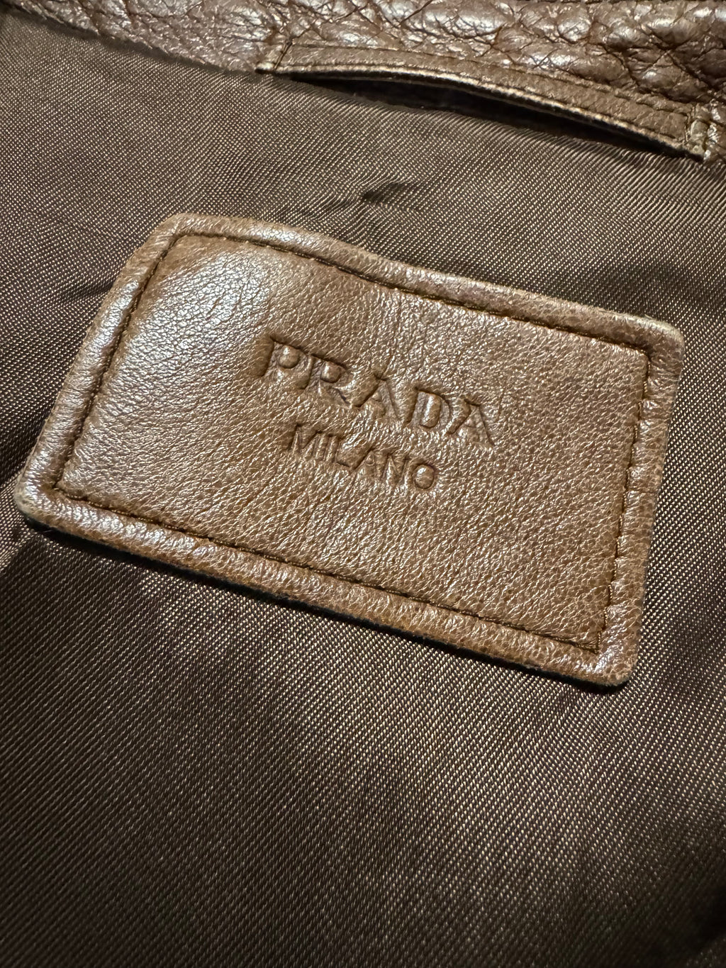 SS2010 Prada Brown Leather Jacket