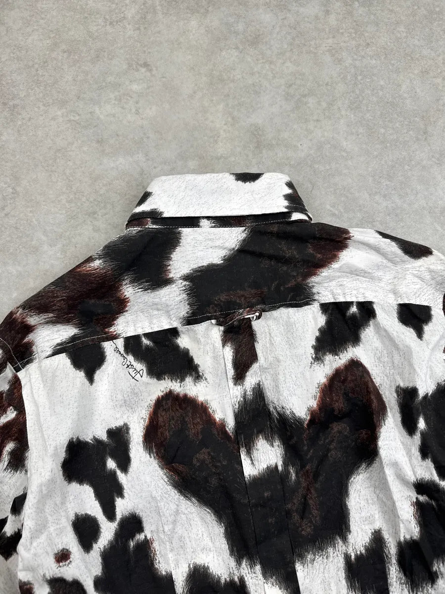 AW2006 Cavalli Cow Effect Trompe L'Oeil White Shirt DBBSUsyO 10