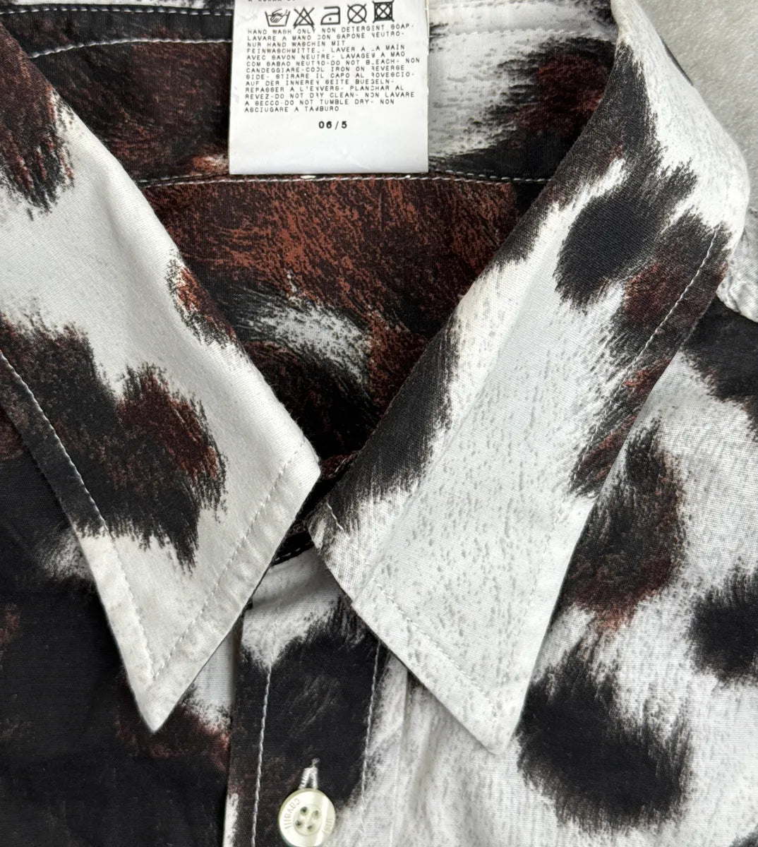 AW2006 Cavalli Cow Effect Trompe L'Oeil White Shirt DBBSUsyO 12