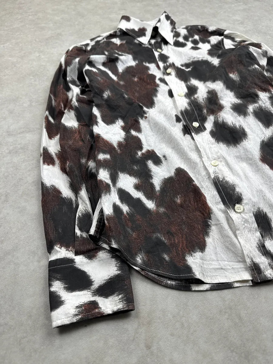 AW2006 Cavalli Cow Effect Trompe L'Oeil White Shirt DBBSUsyO 3