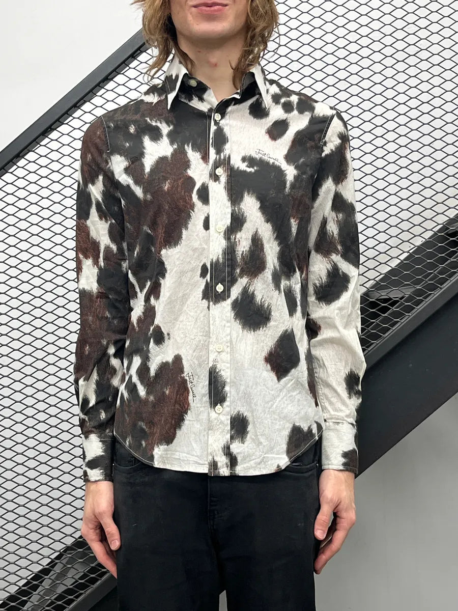 AW2006 Cavalli Cow Effect Trompe L'Oeil White Shirt DBBSUsyO 1