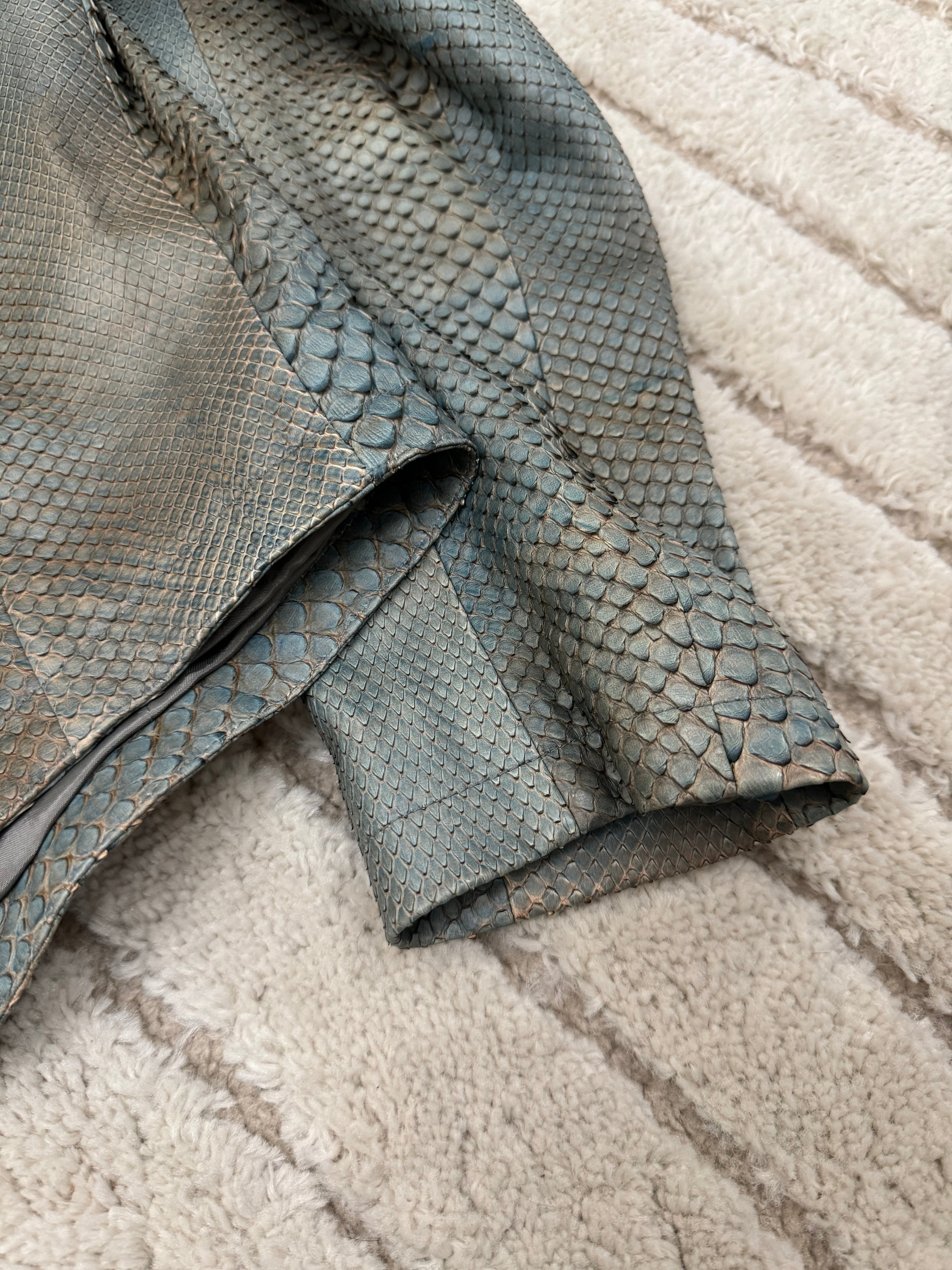 SS2011 Giorgio Armani Aurora Borealis Python Leather Jacket