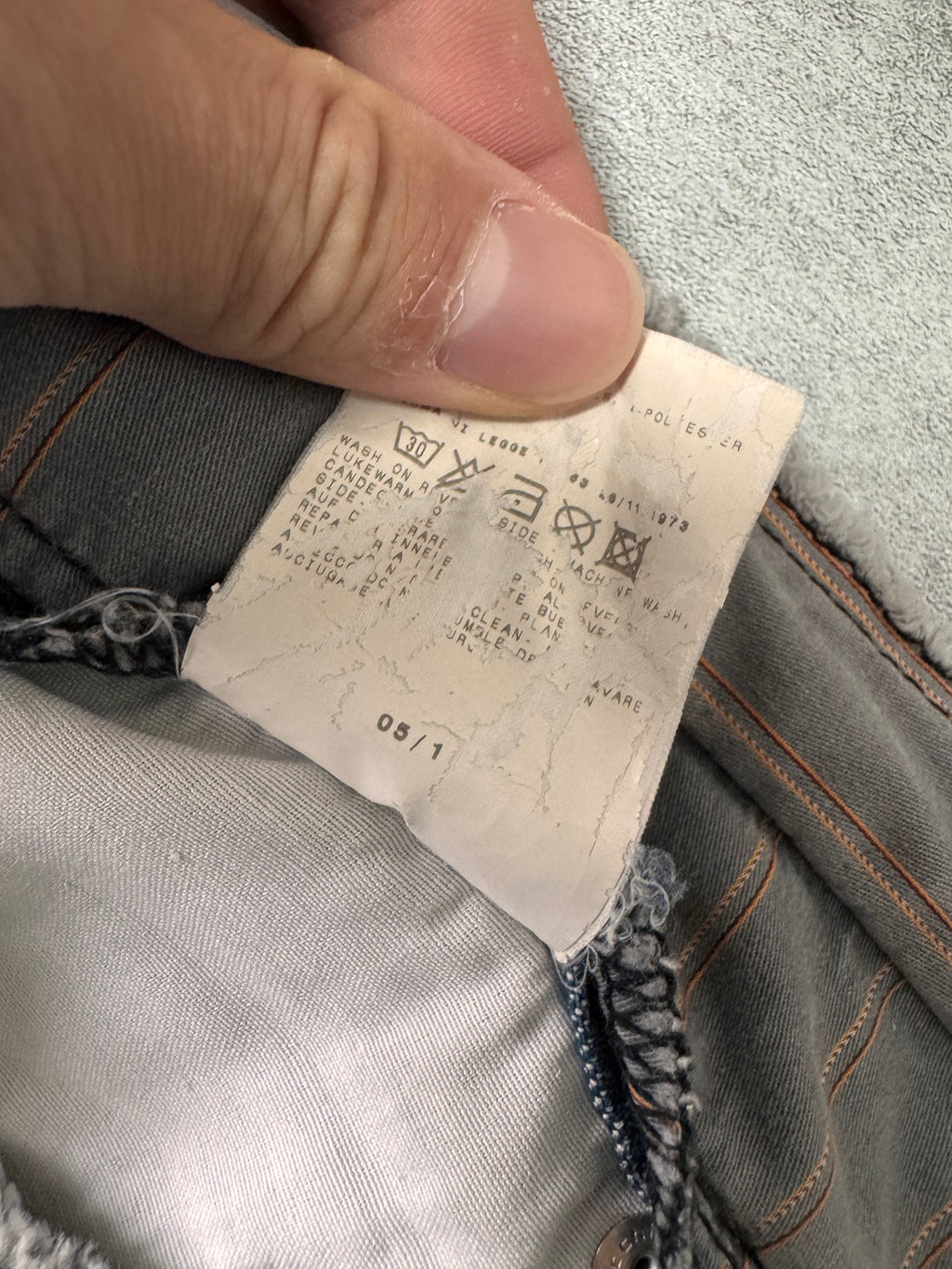 SS2005 Dolce & Gabbana Sun Faded Double Waist Denim Jeans