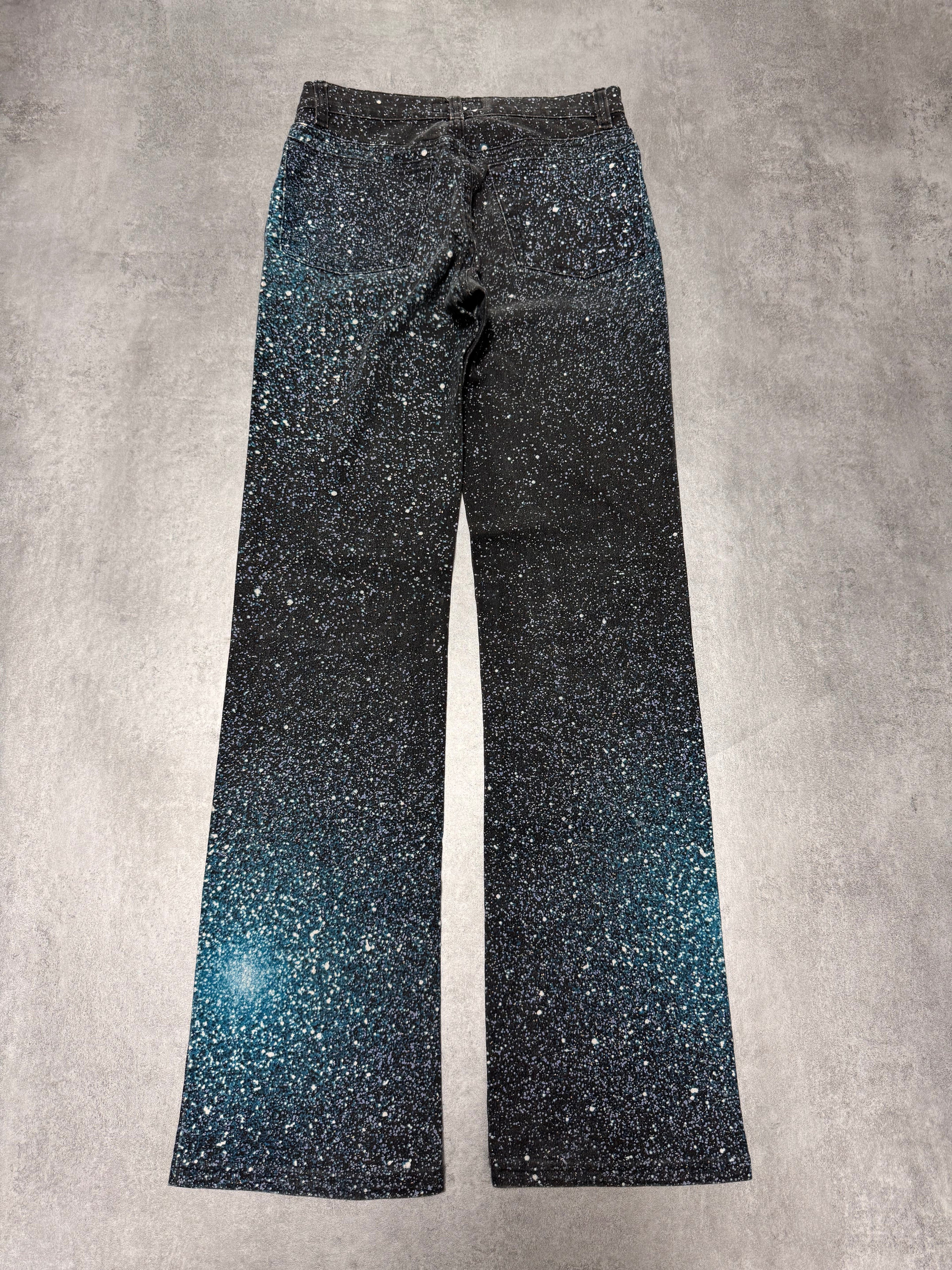 2000s Roberto Cavalli Galaxy Expansion Blue Pants