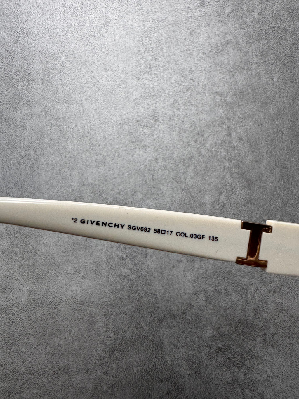 2000s Givenchy White Rectangle Sunglasses