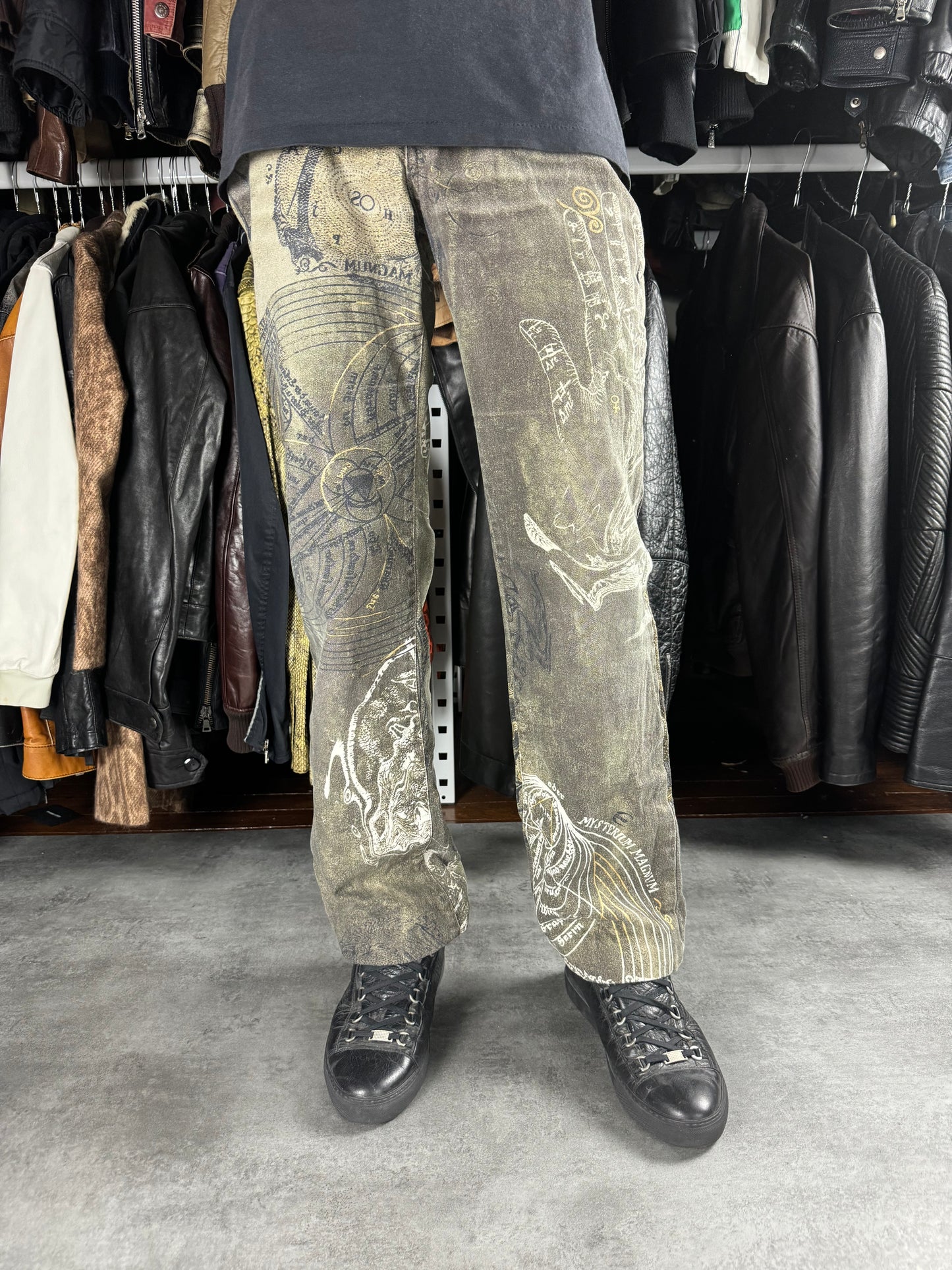 AW2003 Cavalli Zodiac Astrology Imperial Olive Pants (S)