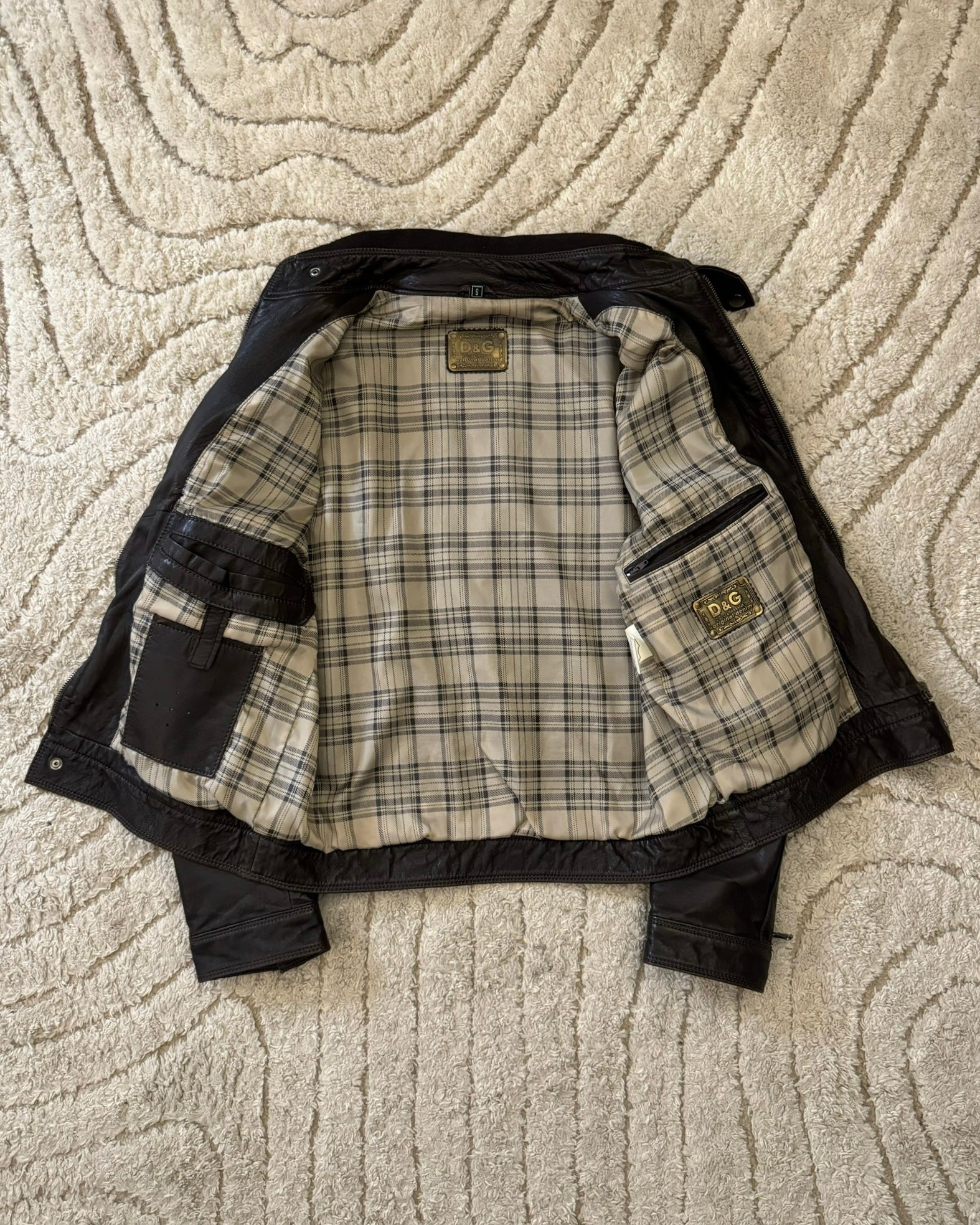 00年代 ドルチェ&amp;ガッバーナ モトレザージャケット(S)