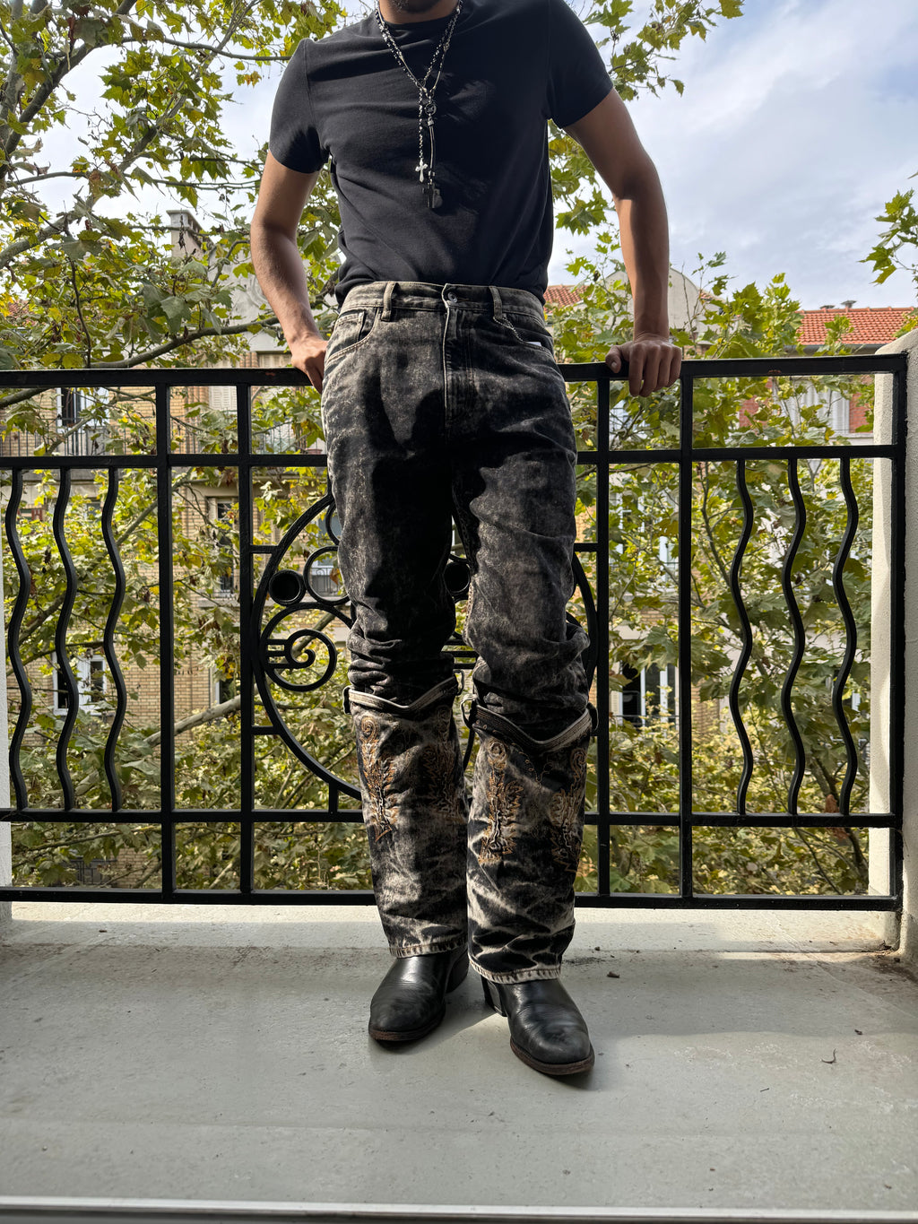 SS2023 Y/Project Cow-Boy Future Grey Astro Denim Jeans