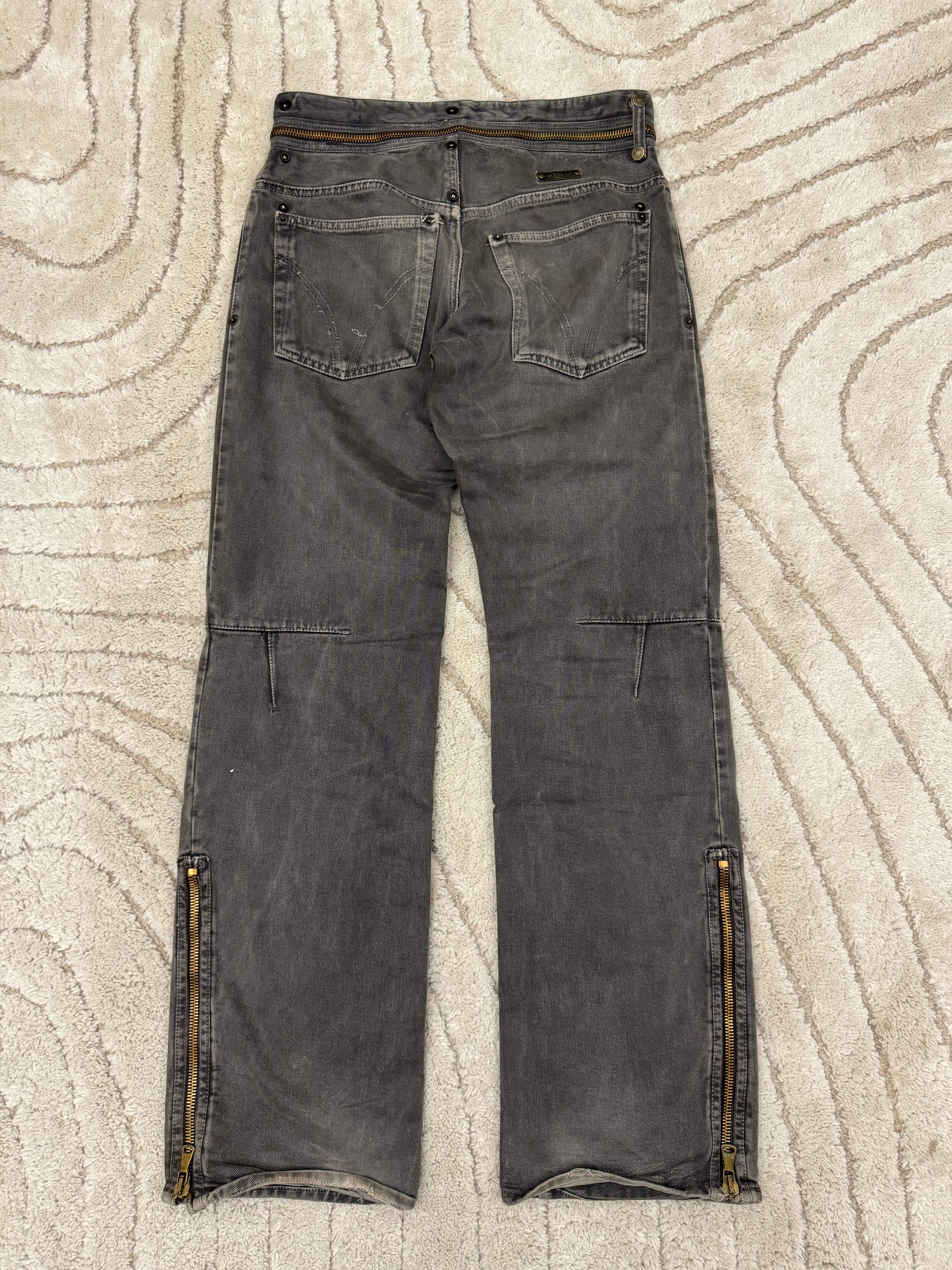 AW2003 Dolce & Gabbana Bootcut Zipper Denim Pants
