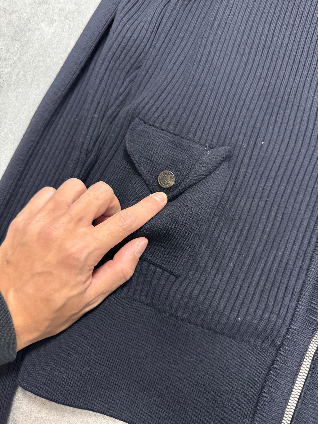 2000s Dolce & Gabbana Minimalist Navy Zip-Up