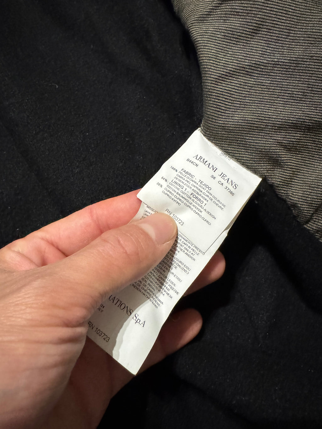 2000s Armani Faded Brown Leather Jacket