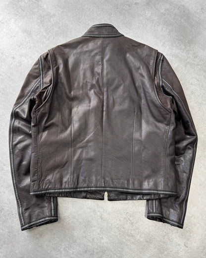 SS2004 Emporio Armani Symmetry Leather Jacket (M)