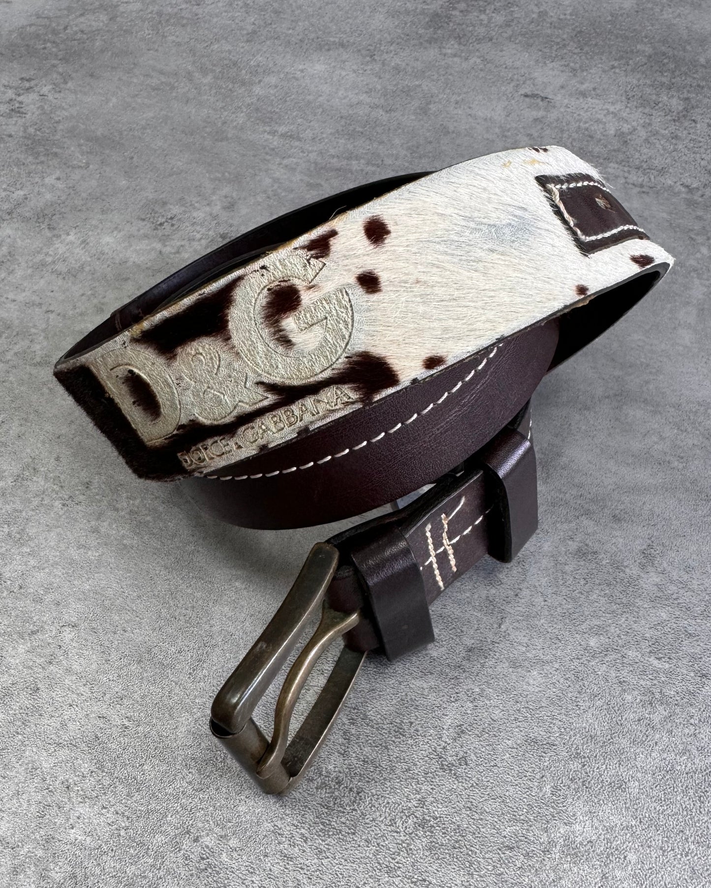 Dolce & Gabbana Cow Effect Belt (OS)