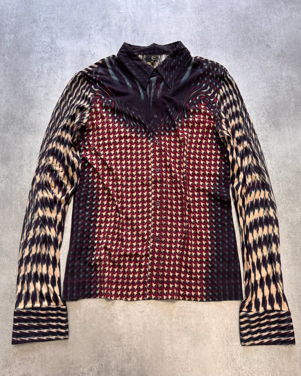 SS2001 Just Cavalli Psycho Pixel Devil Vision Shirt