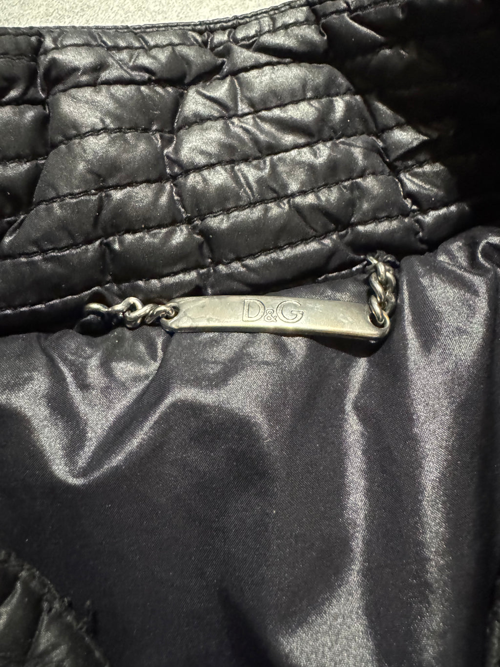 2000s Dolce & Gabbana Black Architect Puffer Jacket