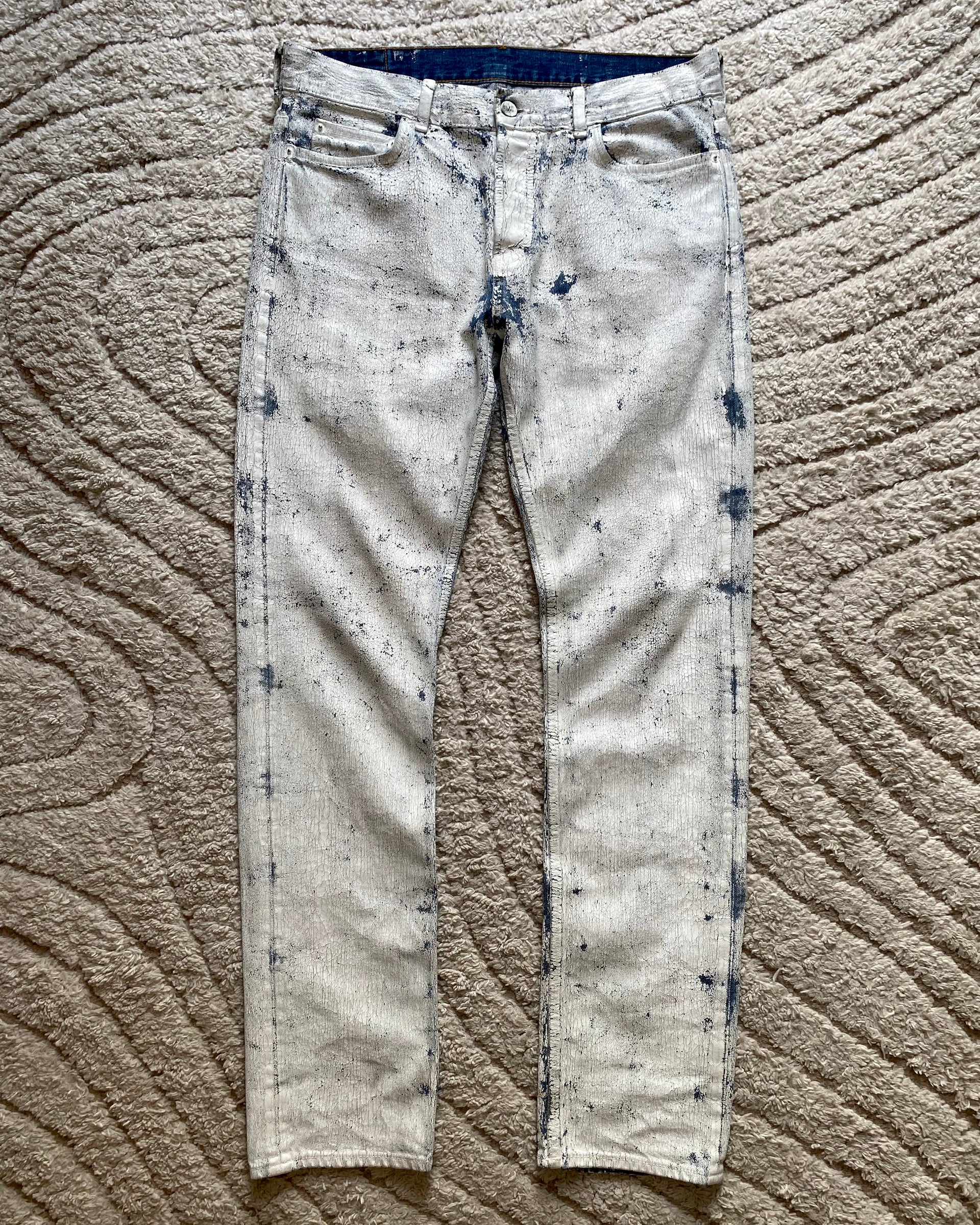 SS04 Maison Margiela x H&M White Painted Jeans RE-EDITION (M  