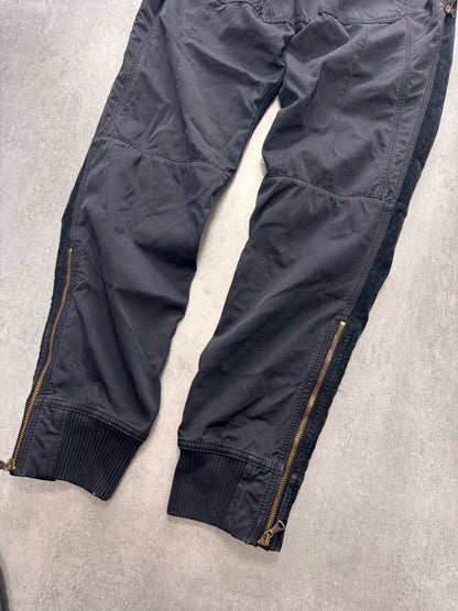 2010s Dolce & Gabbana Navy Hybrid Velvet Cargo Pants (M)