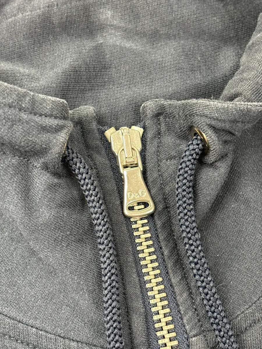 2000s Dolce & Gabbana Navy Logo Stripe Zip-Up Sweater DFpJcEjl 9