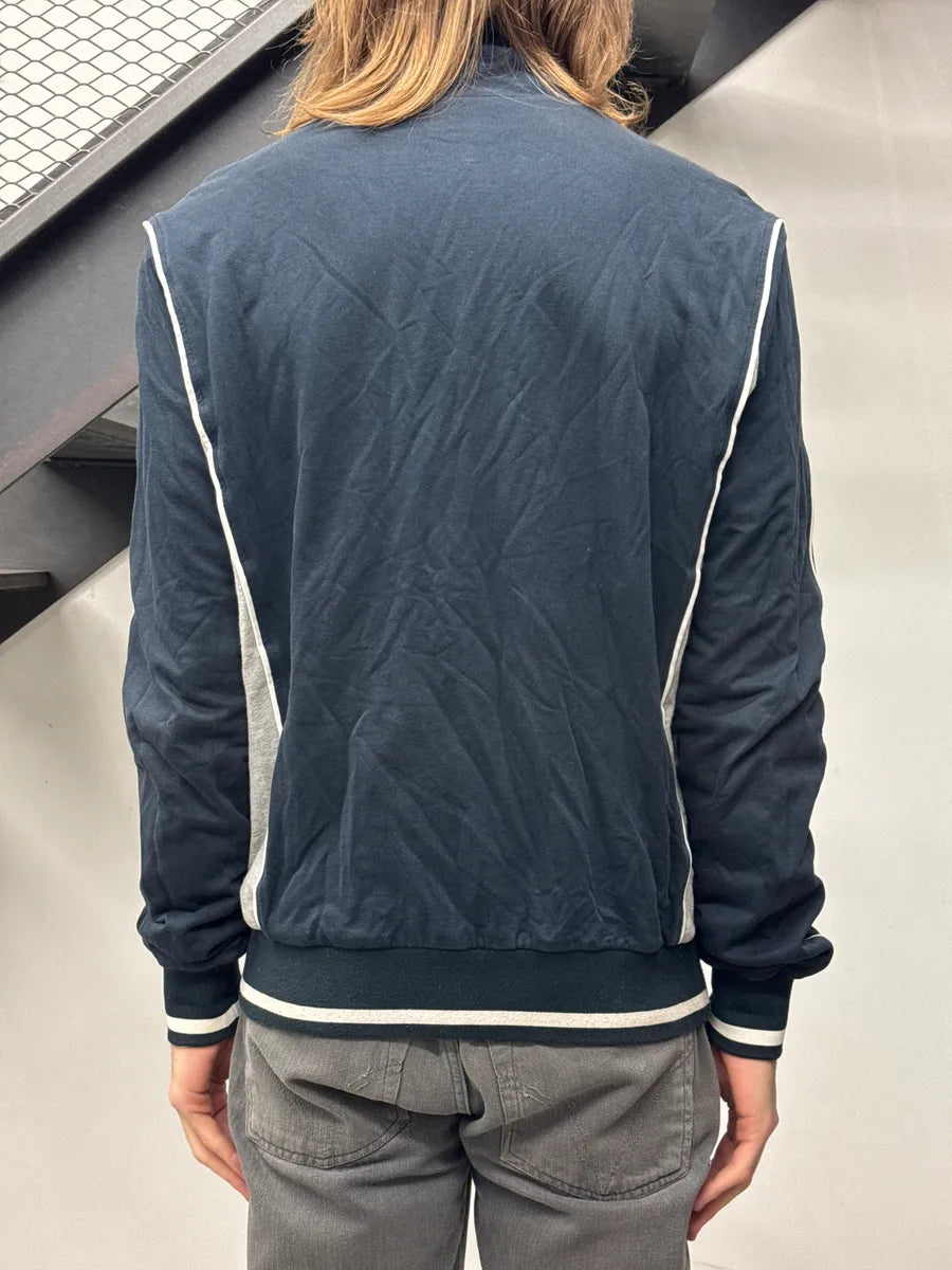 2000s Dolce & Gabbana Navy Logo Stripe Zip-Up Sweater DFpJcEjl 2