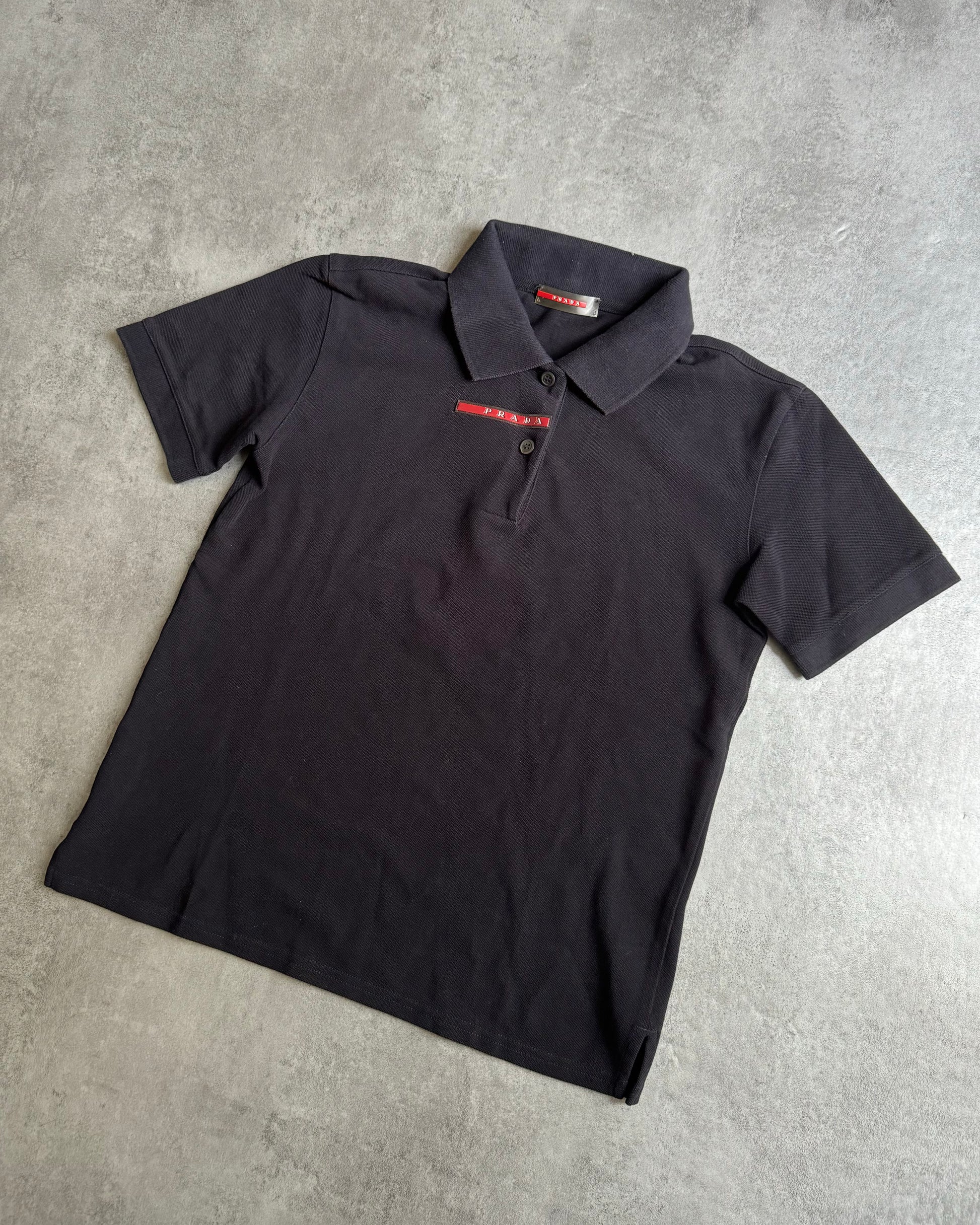 2003 Prada Linea Rossa Black Polo (XS) - 3