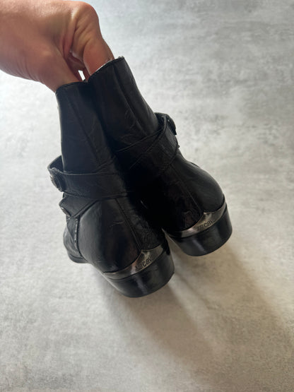 Cavalli Black Western Leather Boots  (43) - 5