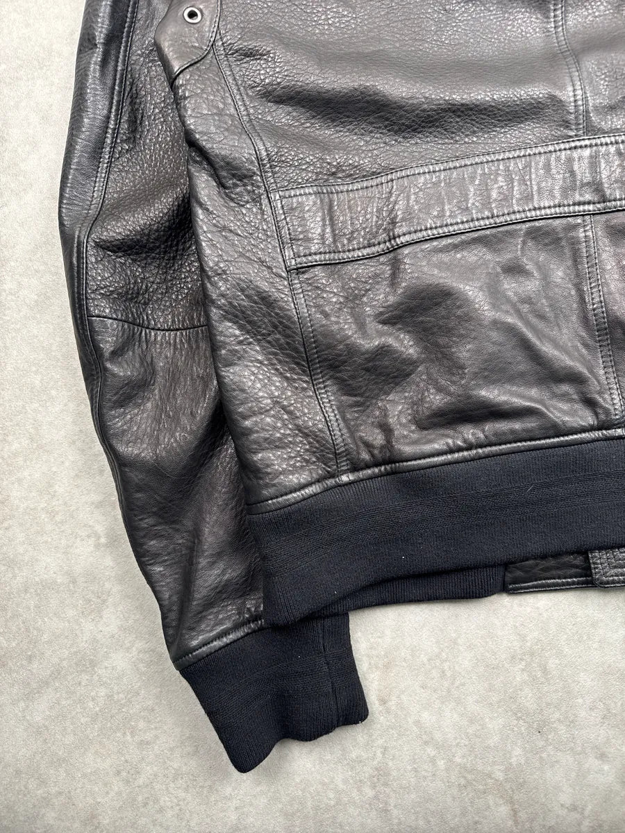 Burberry Brit Black Lambskin Check Lining Bomber Jacket DMUnZoUD 8