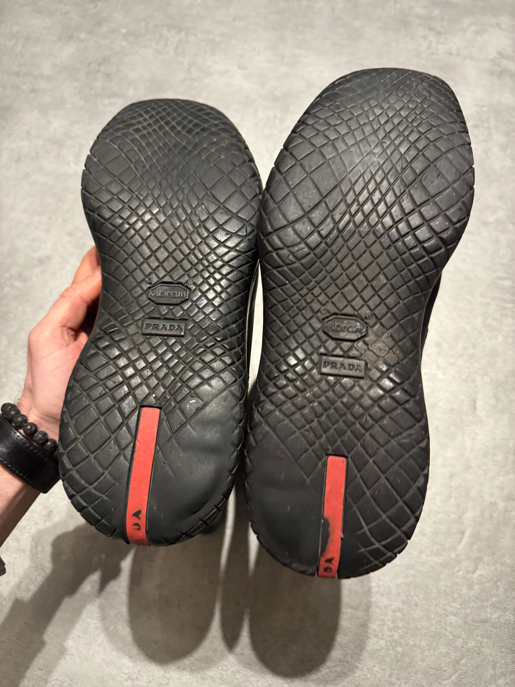 FW1999 Prada Ankle Vibram Black Leather Boots (45,5) - 5