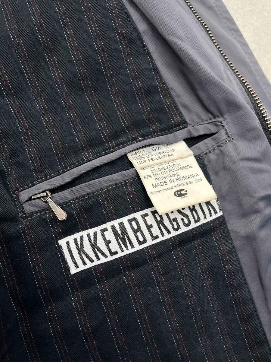 AW2009 Dirk Bikkembergs Futuristic Contrast Leather Navy Bomber Jacket  DPiWyWCj 12