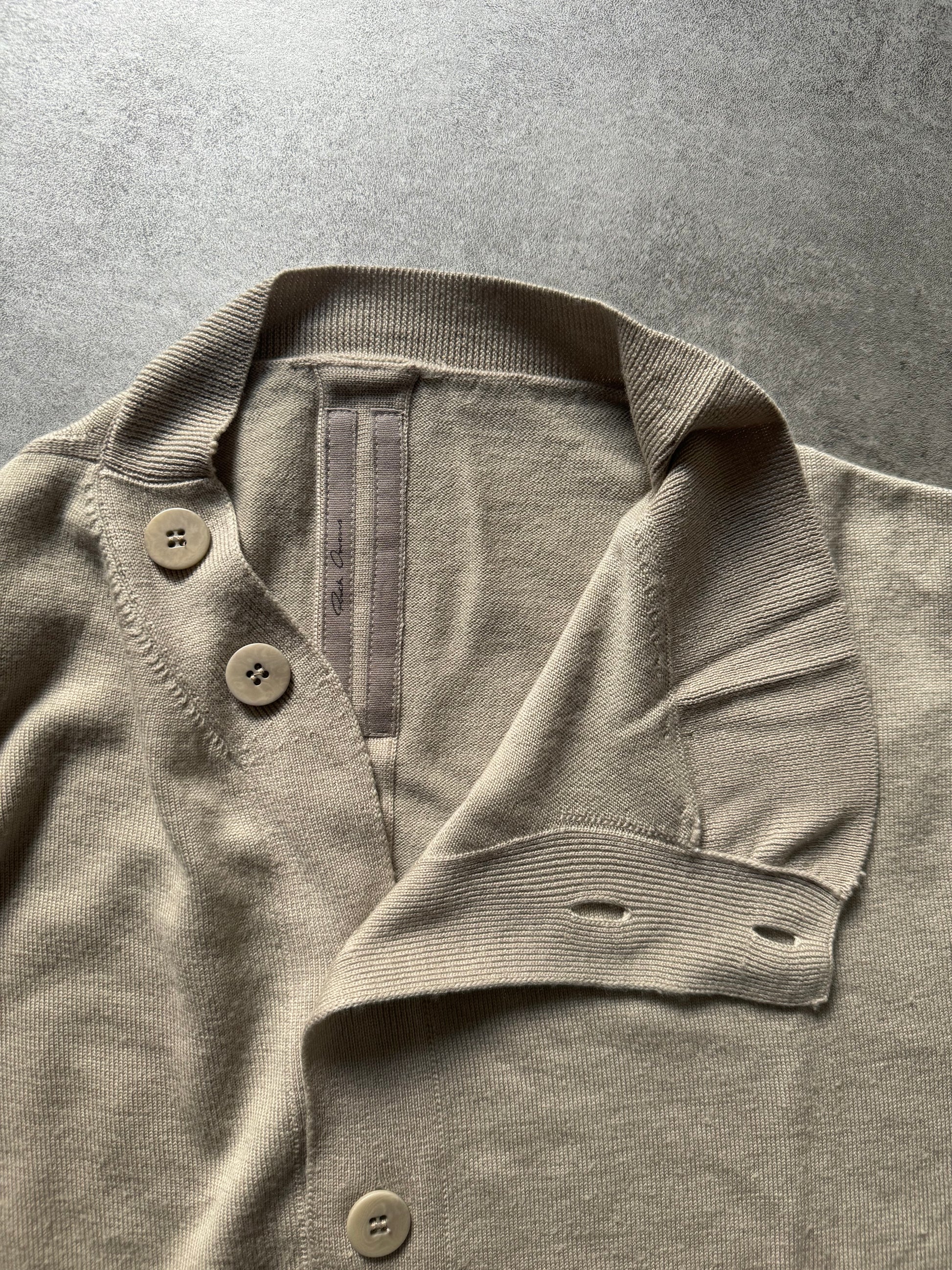 Rick Owens Beige Avant-Garde Asymmetrical Sweater  (M) - 5