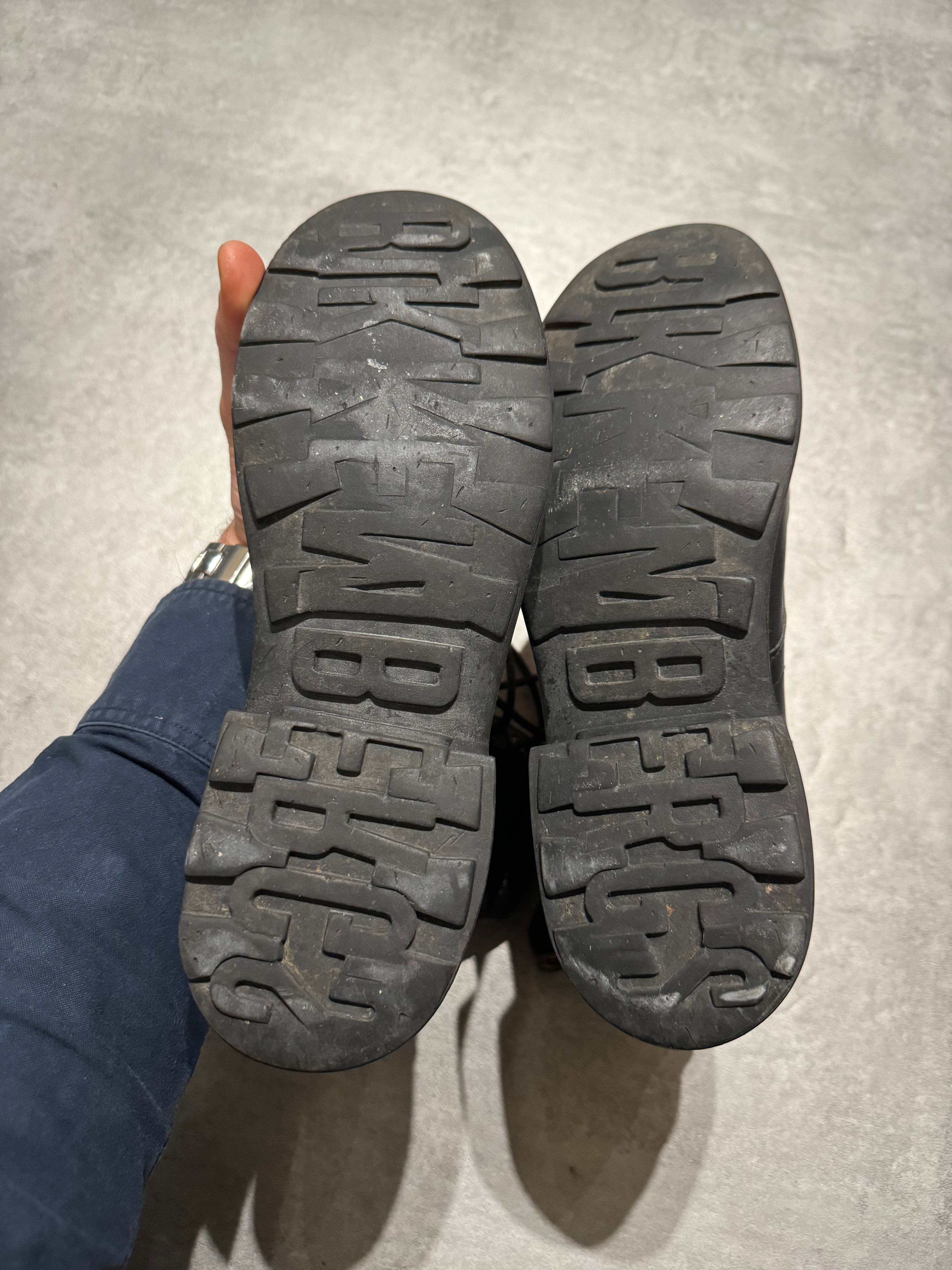 2000s Dirk Bikkembergs Black Combat Leather Boots (42) - 8