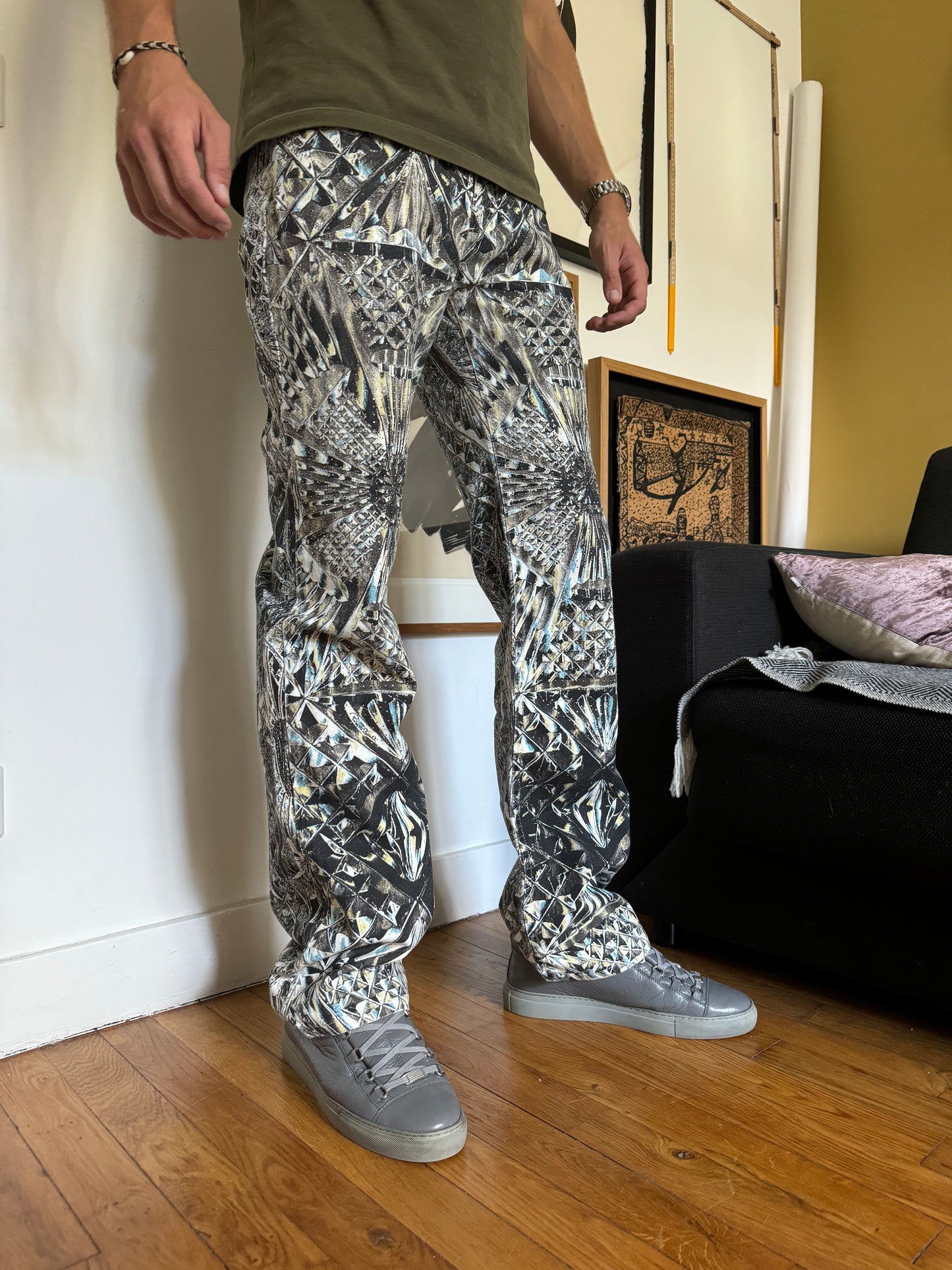 AW1999 Roberto Cavalli Logical Diamond Dynasty Pants (M) - 2