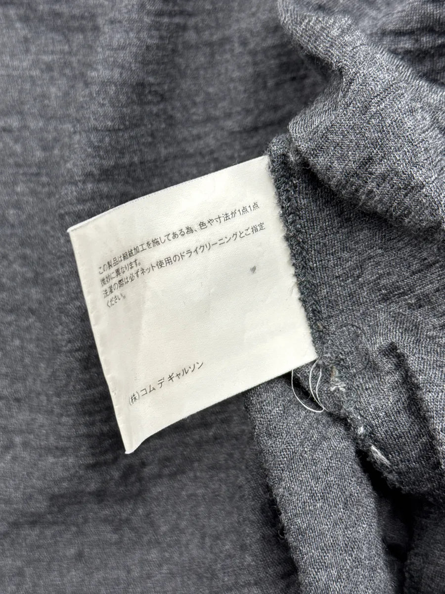 1990s Comme des Garçons SHIRT Grey Wool Plaid Zip Shirt DXIfSmzf 11