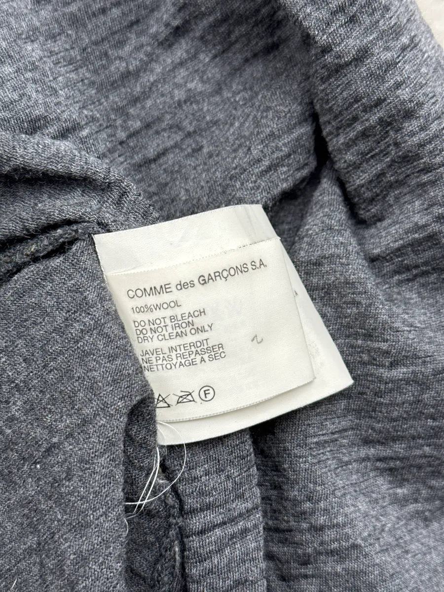 1990s Comme des Garçons SHIRT Grey Wool Plaid Zip Shirt DXIfSmzf 10