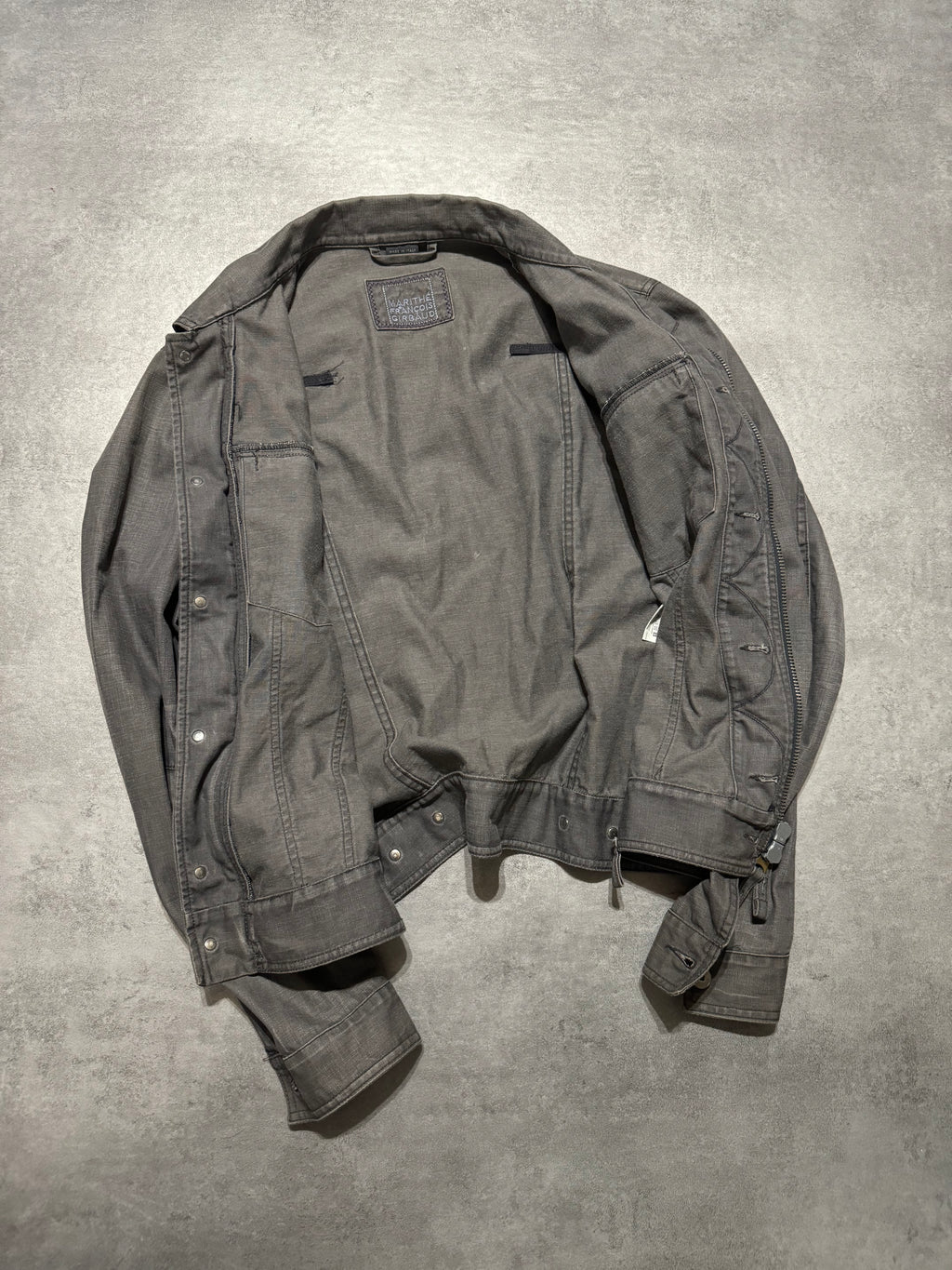 2000s Marithé + François Girbaud Grey Buttoned Jacket  (S) - 4