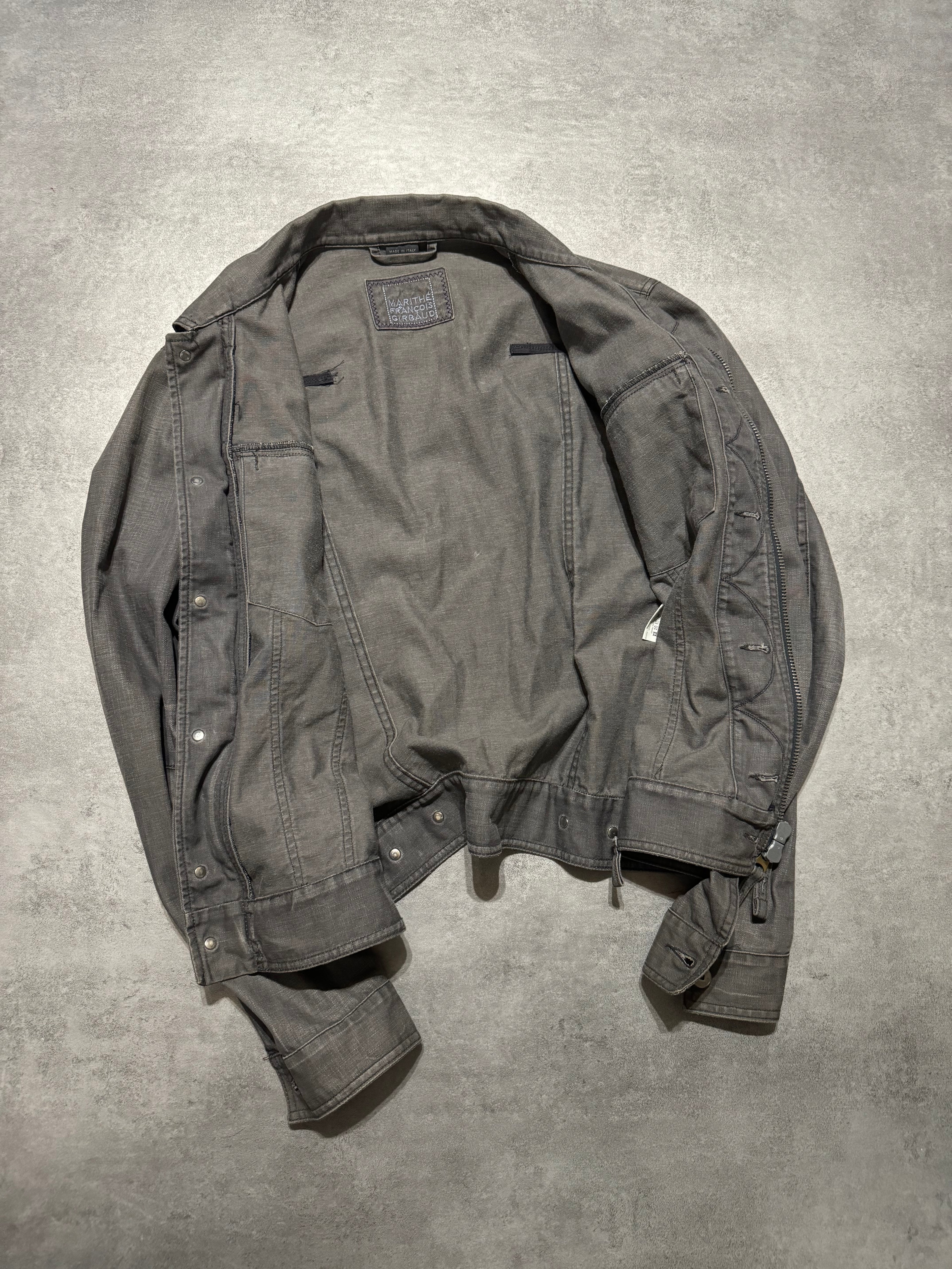 2000s Marithé + François Girbaud Grey Buttoned Jacket  (S) - 4