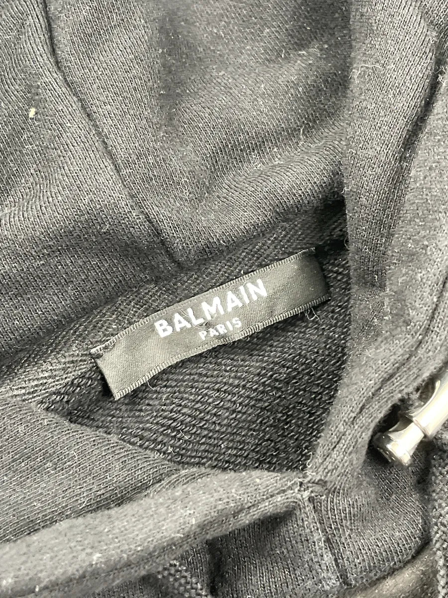 Balmain Black Western Star Embroidered Hoodie DZSjlHMq 8