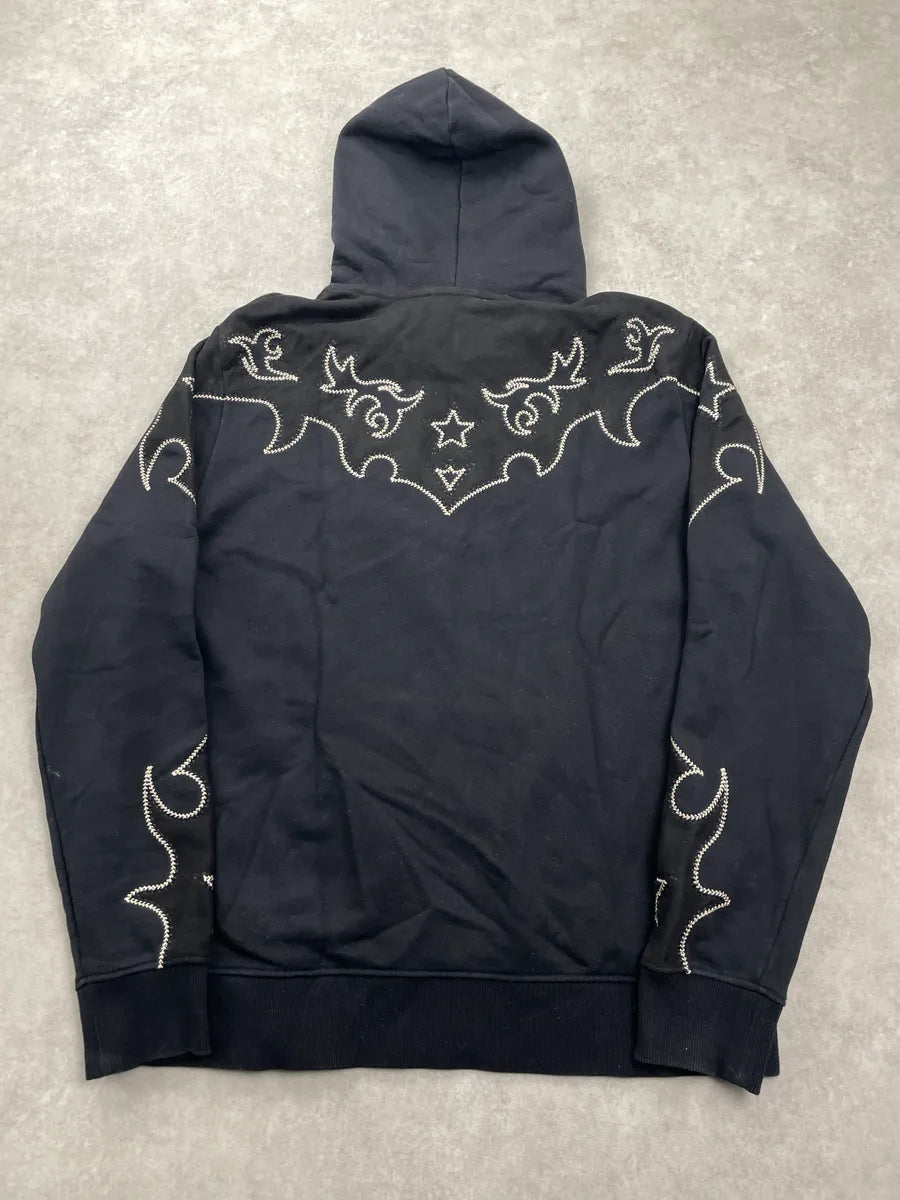 Balmain Black Western Star Embroidered Hoodie DZSjlHMq 3