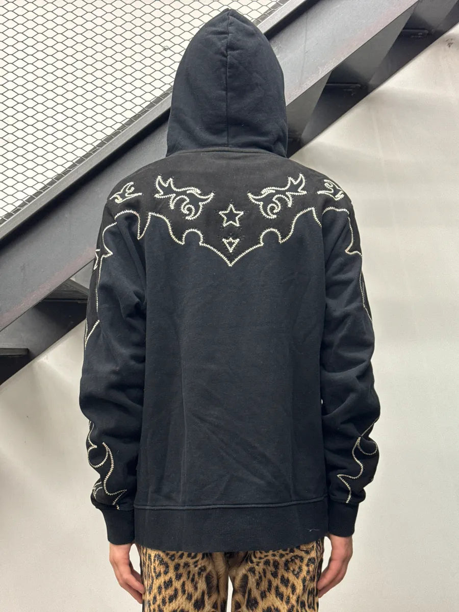 Balmain Black Western Star Embroidered Hoodie DZSjlHMq 2