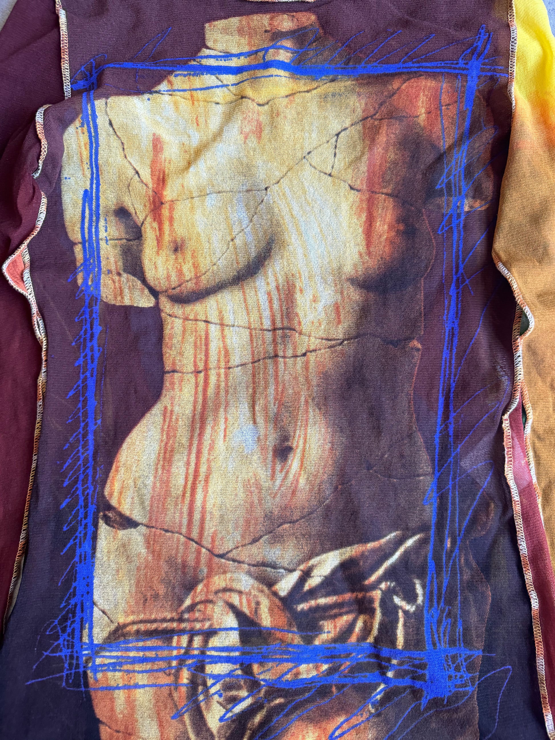 SS1999 Jean Paul Gaultier Venus de Milo Maille Mesh Top (S) - 6