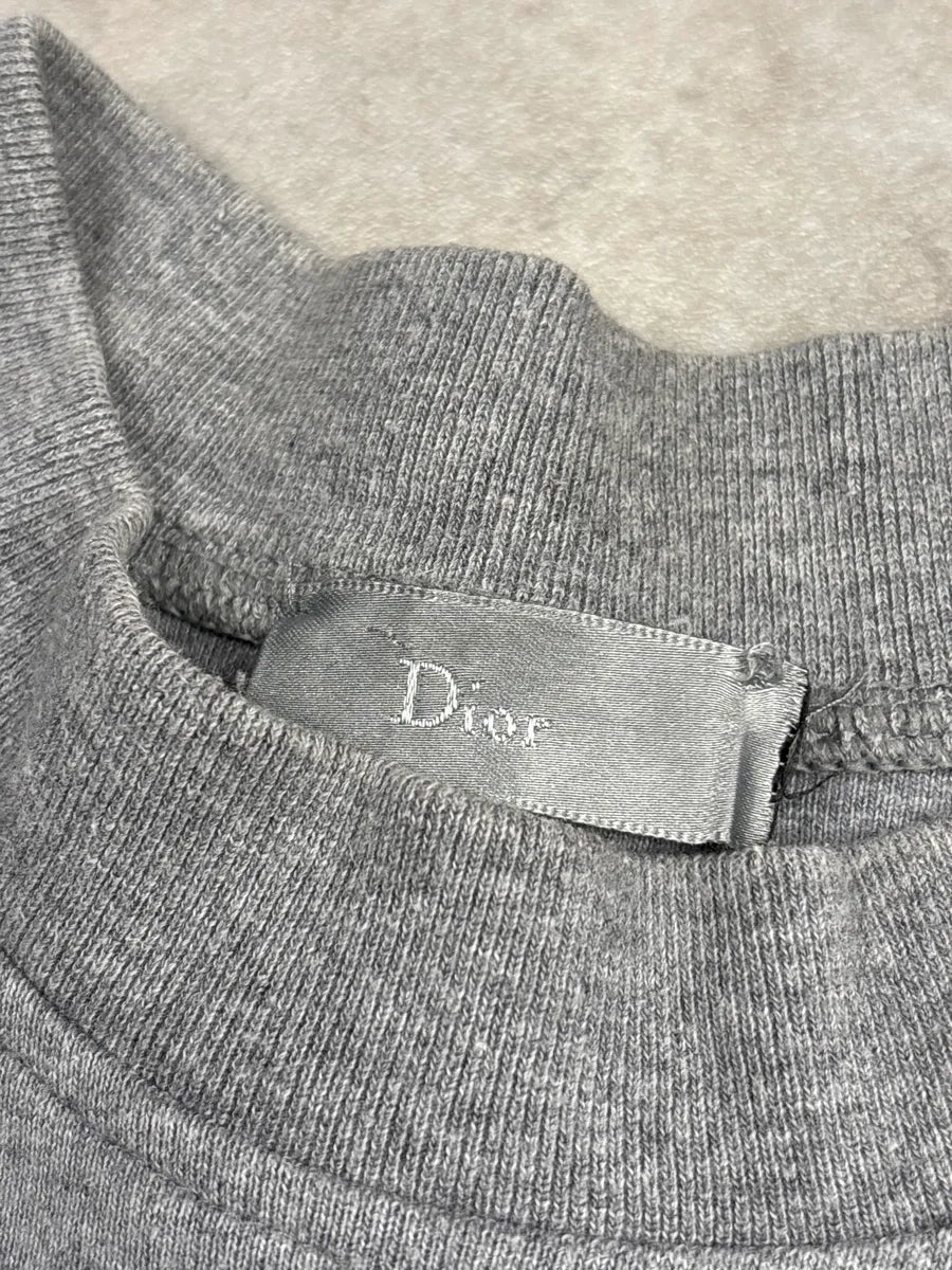 2000s Dior Grey Bee Embroidered Contrast Shoulder Sweater DaVJNATb 8