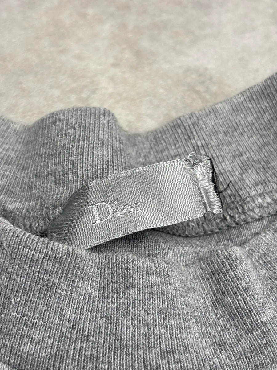 2000s Dior Grey Bee Embroidered Contrast Shoulder Sweater DaVJNATb 9