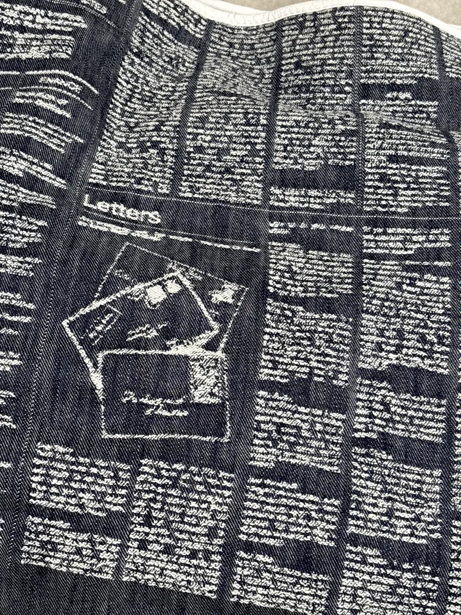 SS2013 Galliano Dark Indigo Newspaper Print Chain Shoulder Bag DcGpGpHg 12