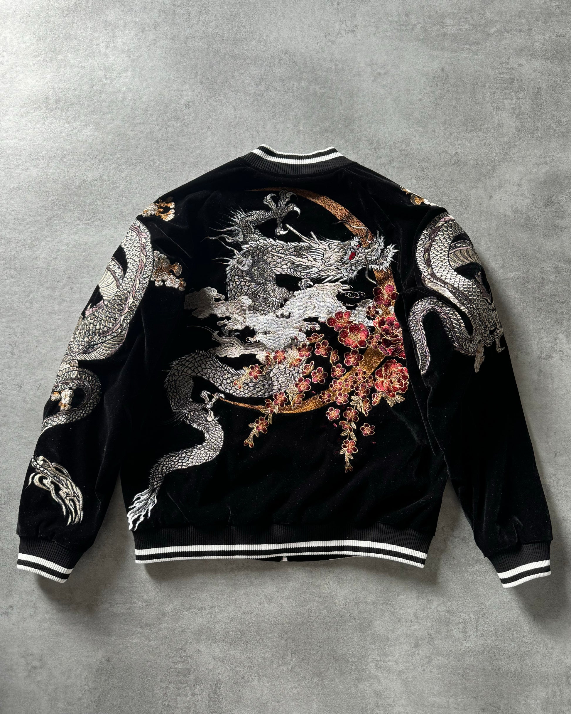 2000s Sukajan Traditional Japanese Oni Bomber Jacket  (M) - 1