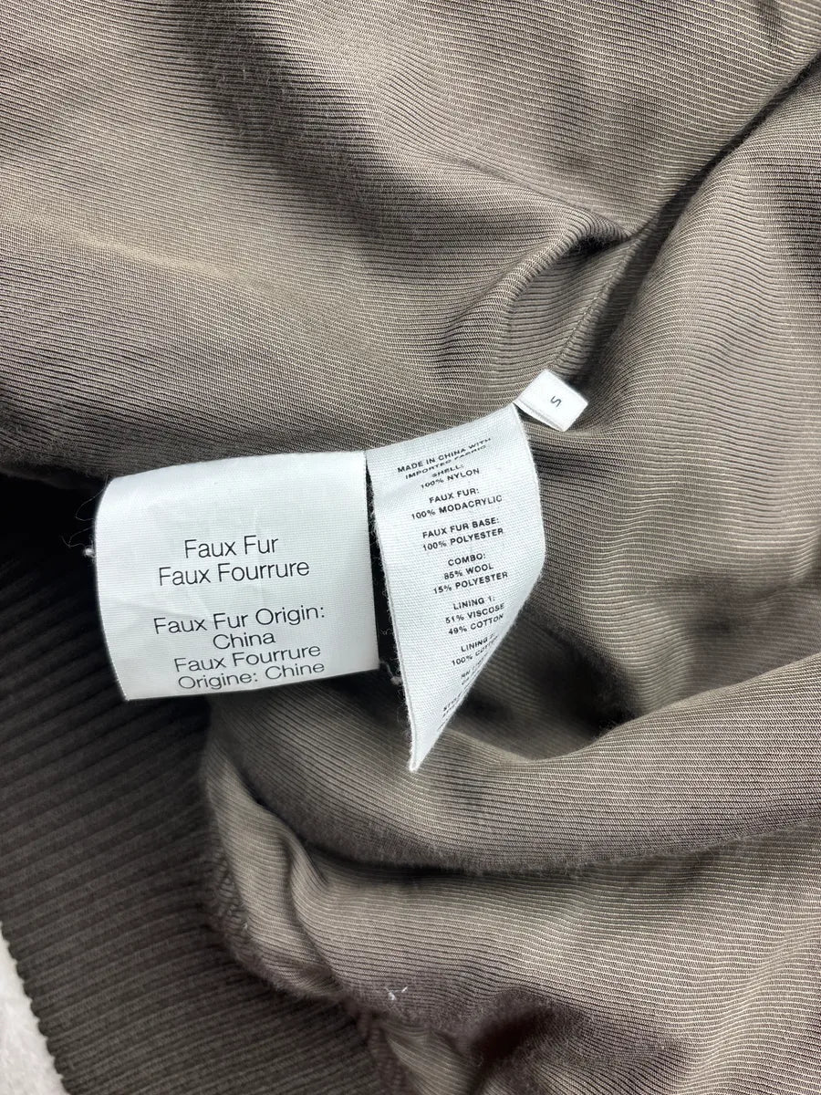 2010s Helmut Lang Olive Faux Fur Panel Bomber Jacket DuGPqGUA 11