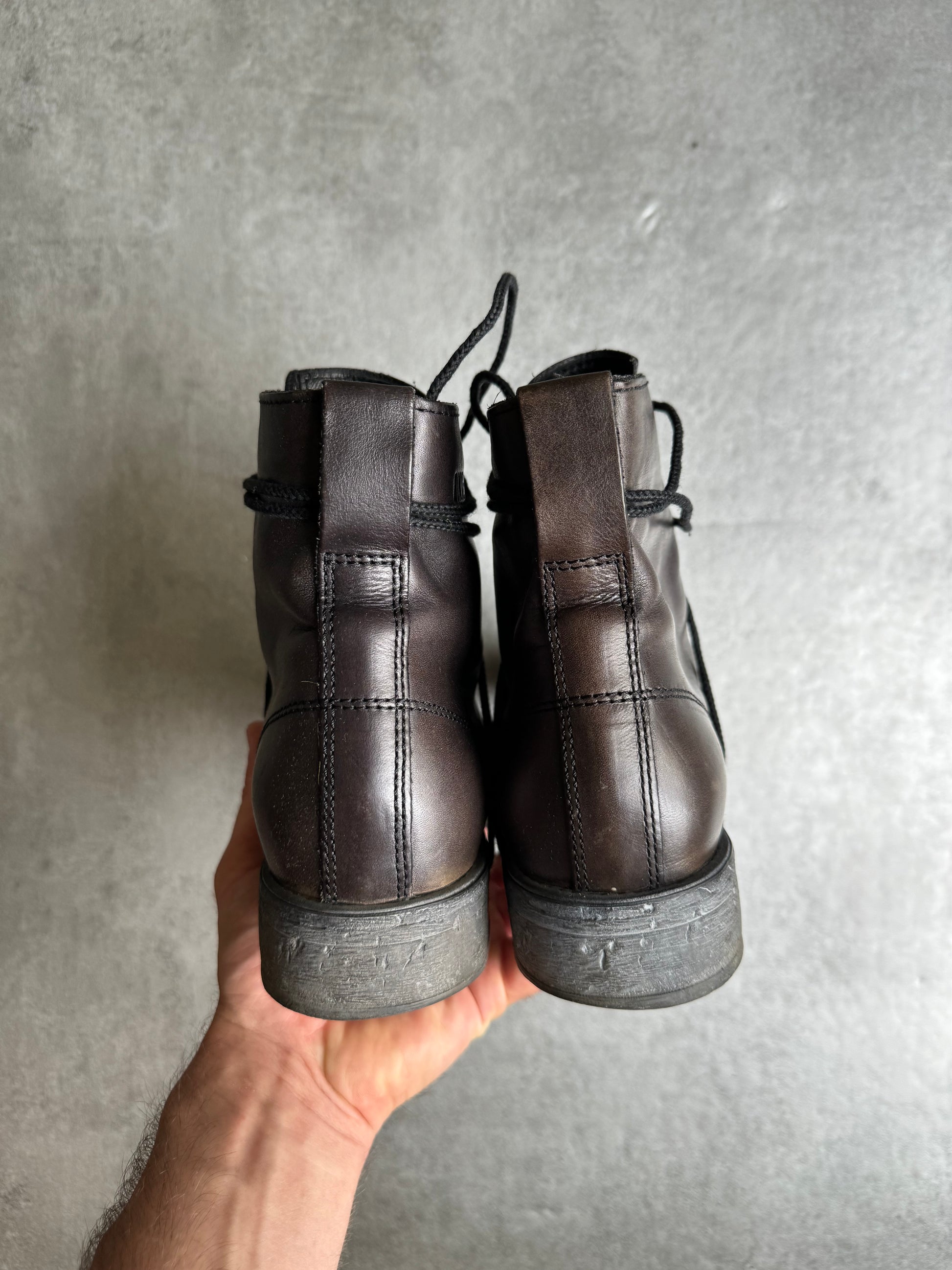 1990s Dirk Bikkembergs B-Laced Brown Combat Boots (40) - 8