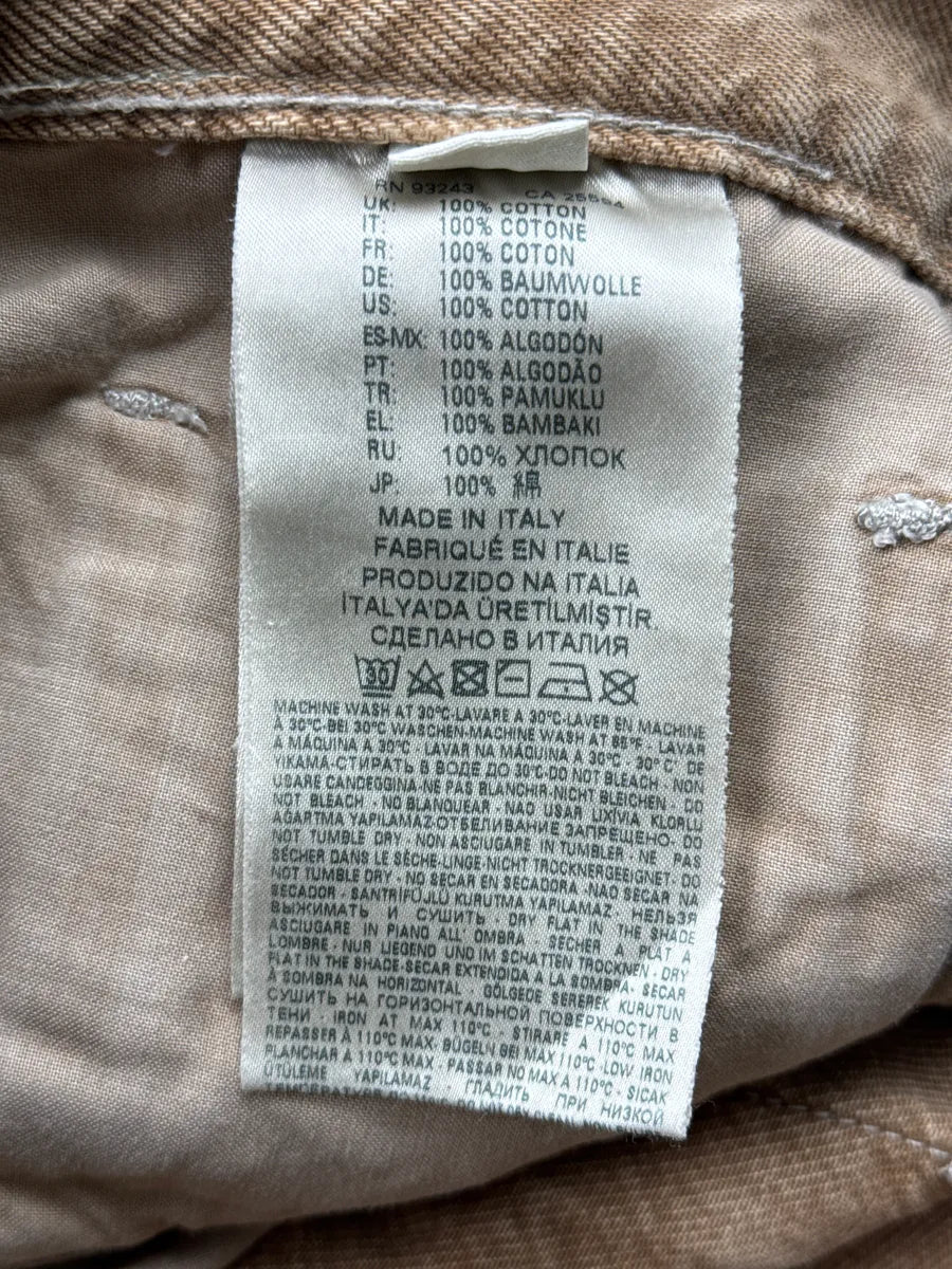 Diesel Sand Beige & Brown Faded Denim Distressed Bleached Jeans DvVyQQUa 13