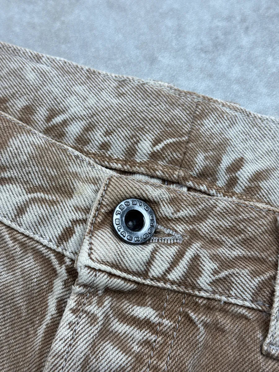 Diesel Sand Beige & Brown Faded Denim Distressed Bleached Jeans DvVyQQUa 8